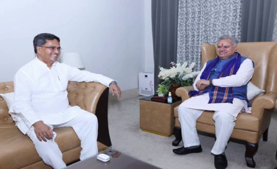 Ajay Jamwal, Zonal GS (Org), MP & Chhattisgarh, meets Tripura CM Dr Manik Saha in Agartala.